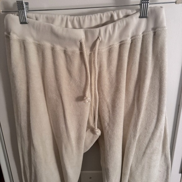 perfectwhitetee Gogo Terry Cropped Jogger Pants - Oatmeal - Picture 6 of 8